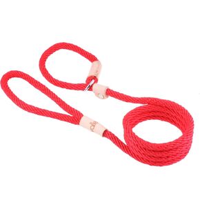 Alvalley Rope Dog Leashes with Stopper - Pet Slip Leads for Dogs - Soft Braided No-Pull Gentle Leash - Adjustable for Small, Medium, Large and Extra Large Dogs (Black, 4ft Long, 13mm Thick) in Kuwait