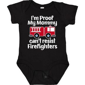 inktastic Firefighter Daddy Baby Fireman Baby Bodysuit