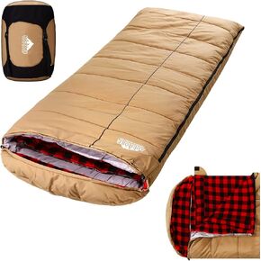 0 Degree Canvas Sleeping Bag for Adults Camping, Removable Liner in Kuwait