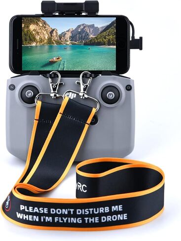 حزام الرقبة ذو الخطافات المزدوجة من HeiyRC لـ DJI AIR 3/Mini 2/Air 2S/Mavic 3/Air 2/Mini 3 Pro لجهاز التحكم عن بعد المضاد للسقوط (يرجى عدم إزعاجي عندما أطير بالطائرة بدون طيار) in Kuwait