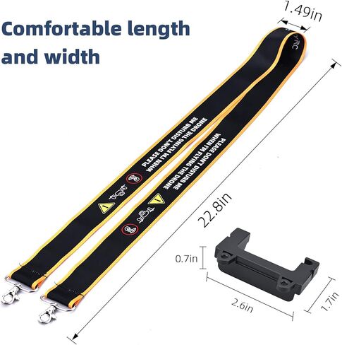 حزام الرقبة ذو الخطافات المزدوجة من HeiyRC لـ DJI AIR 3/Mini 2/Air 2S/Mavic 3/Air 2/Mini 3 Pro لجهاز التحكم عن بعد المضاد للسقوط (يرجى عدم إزعاجي عندما أطير بالطائرة بدون طيار) in Kuwait