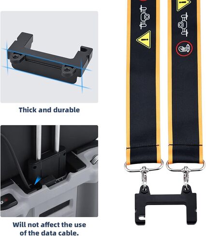 حزام الرقبة ذو الخطافات المزدوجة من HeiyRC لـ DJI AIR 3/Mini 2/Air 2S/Mavic 3/Air 2/Mini 3 Pro لجهاز التحكم عن بعد المضاد للسقوط (يرجى عدم إزعاجي عندما أطير بالطائرة بدون طيار) in Kuwait