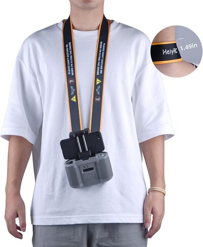 حزام الرقبة ذو الخطافات المزدوجة من HeiyRC لـ DJI AIR 3/Mini 2/Air 2S/Mavic 3/Air 2/Mini 3 Pro لجهاز التحكم عن بعد المضاد للسقوط (يرجى عدم إزعاجي عندما أطير بالطائرة بدون طيار) in Kuwait