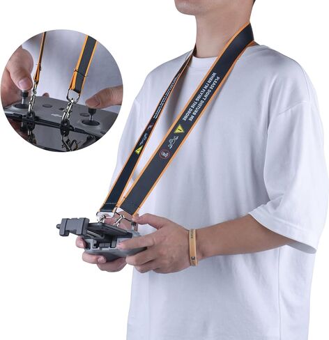 حزام الرقبة ذو الخطافات المزدوجة من HeiyRC لـ DJI AIR 3/Mini 2/Air 2S/Mavic 3/Air 2/Mini 3 Pro لجهاز التحكم عن بعد المضاد للسقوط (يرجى عدم إزعاجي عندما أطير بالطائرة بدون طيار) in Kuwait