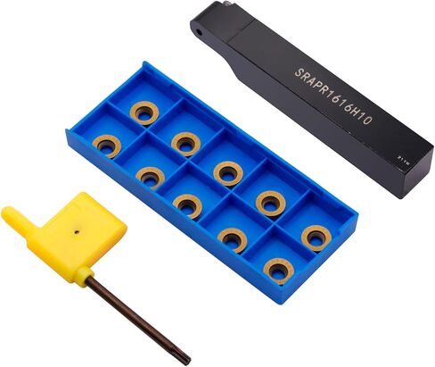 BestParts 5/8 "مخرطة تحول أداة حامل SRAPR1616H10 مع 10 قطعة RPMT10T3MO إدراجات تحول كربيد قابلة للفهرسة in Saudi Arabia