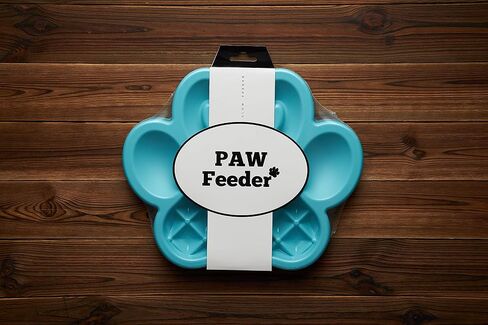 PAW Slow Feeder Dish - Healthy & Fun Eating w/ 5-in-1 Design, Slows Down Eating, for Wet or Dry Foods, Non-Slip Base, BPA-Free - Perfect for Dogs, Puppies & Multi-Pet, Orange in Saudi Arabia