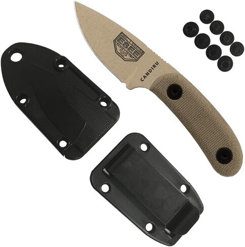ESEE Knives Candiru Desert Tan w/Handle, Molded Polymer Sheath, and Clip Plate in Saudi Arabia