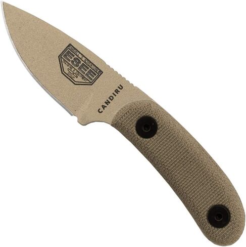 ESEE Knives Candiru Desert Tan w/Handle, Molded Polymer Sheath, and Clip Plate in Saudi Arabia