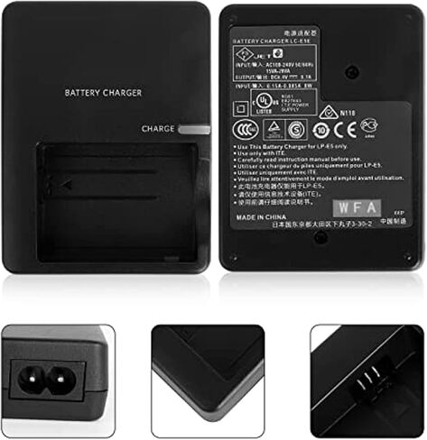 شاحن بطارية LP-E5 متوافق مع Canon LCE5 LC-E5C LC-E5E EOS لـ XS XSi T1i EOS 450D 500D 1000D DSLR Kiss X2 Kiss X3 Kiss F كاميرا SLR الرقمية مصدر طاقة البطارية in Kuwait