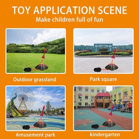 قاذفة صواريخ HT HONGTENG للأطفال - ألعاب إطلاق ستومب ترتفع 100+ قدم - 3 صواريخ إسفنجية يونيكورن ووسادة قاذفة ستومب - ألعاب خارجية للأطفال من سن 3 سنوات فما فوق in Kuwait