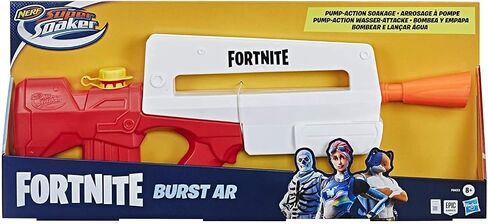 مسدس الماء NERF Super Soaker Fortnite Burst AR - مضخة نقع للألعاب المائية الصيفية في الهواء الطلق - للشباب والمراهقين والبالغين in Saudi Arabia