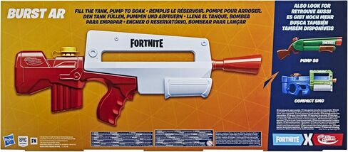 مسدس الماء NERF Super Soaker Fortnite Burst AR - مضخة نقع للألعاب المائية الصيفية في الهواء الطلق - للشباب والمراهقين والبالغين in Saudi Arabia