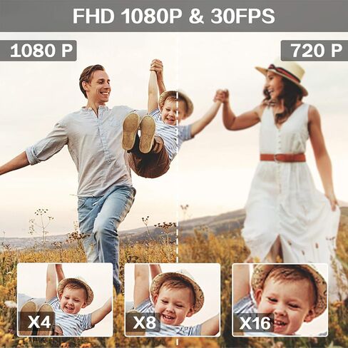كاميرا فيديو MELCAM لليوتيوب، مسجل كاميرا Vlogging Full HD 1080P 30FPS 24MP 16X تكبير 3 بوصة شاشة دوران 270 درجة كاميرا رقمية مع ميكروفون، ملء الضوء، جهاز التحكم عن بعد، بطاريتان in Saudi Arabia