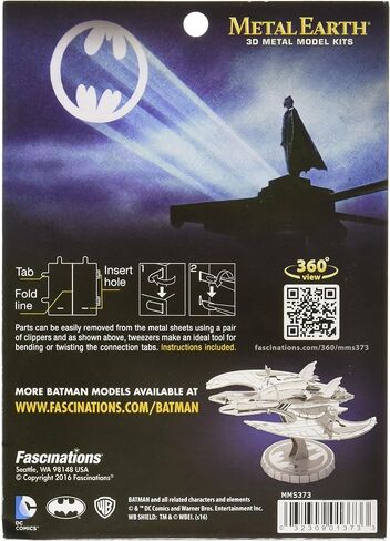 مجموعة نماذج معدنية ثلاثية الأبعاد من Metal Earth Fascinations Batman 1989 Batwing ثلاثية الأبعاد in Saudi Arabia
