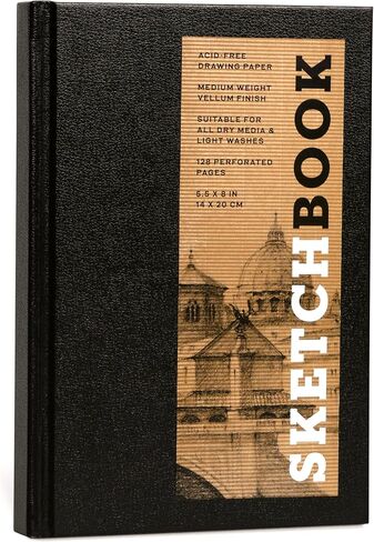Sketchbook 5.5 x 8" Black Hardcover Mixed Media Sketchbook for Drawing, Acid-Free Quality Paper (128 pages) (Union Square & Co. Sketchbooks) (Volume 7) in Saudi Arabia