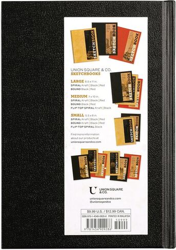 Sketchbook 5.5 x 8" Black Hardcover Mixed Media Sketchbook for Drawing, Acid-Free Quality Paper (128 pages) (Union Square & Co. Sketchbooks) (Volume 7) in Saudi Arabia