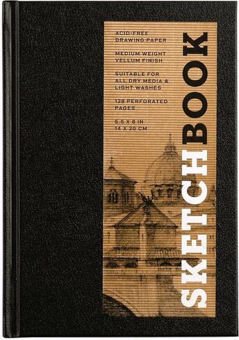 Sketchbook 5.5 x 8" Black Hardcover Mixed Media Sketchbook for Drawing, Acid-Free Quality Paper (128 pages) (Union Square & Co. Sketchbooks) (Volume 7) in Saudi Arabia