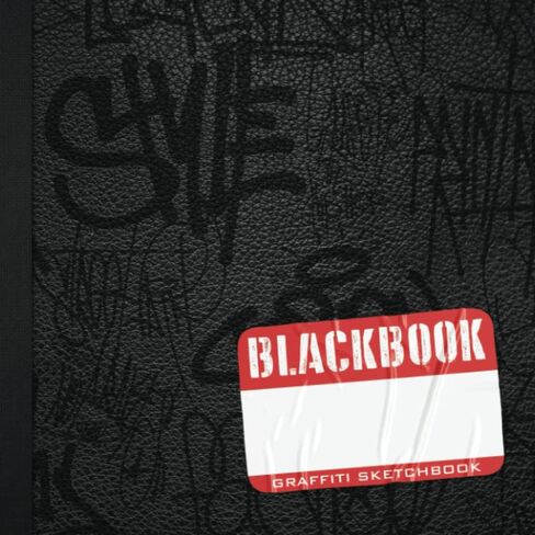 Blackbook Graffiti Sketchbook: Graffiti Notebook for Drawing, Painting, Sketching or Doodling - 118 Pages - White Blank and Brick Textured Pages - 8.5 x 8.5 inches in Saudi Arabia