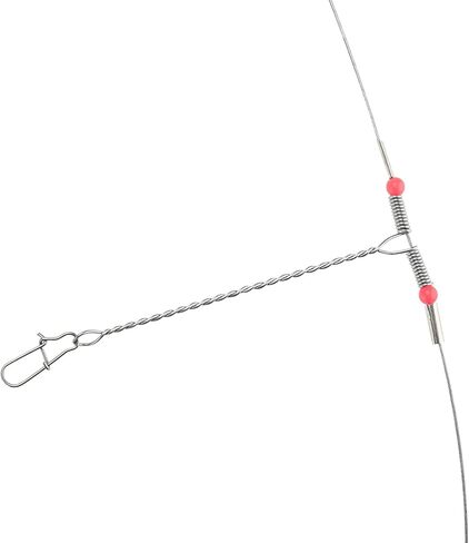 50 قطعة من أدوات صيد الأسماك من الفولاذ المقاوم للصدأ بذراعين لصيد السمك أدوات قيادة سلك صيد عالية القوة مع خرزات دوارة لخطافات الطعم in Kuwait