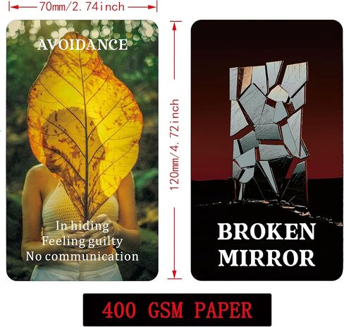 مجموعات بطاقات أوراكل من SOULGIST Love، وسطح المرايا المكسورة، وبطاقات أوراكل للمبتدئين، موصى بها لقراءات Twin Flame و Soulmate و Karmic in Kuwait