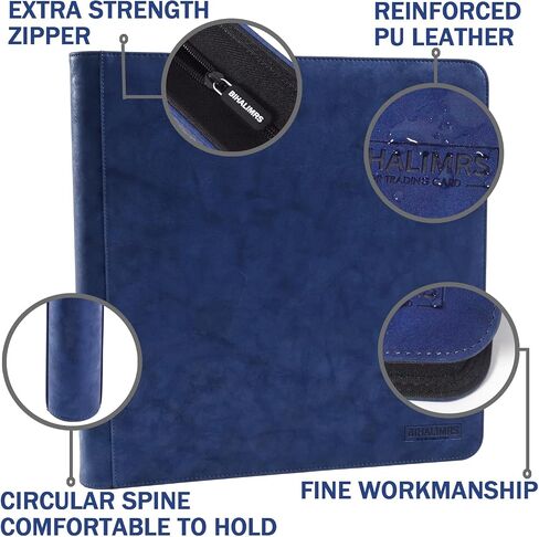 Toploader Binder | Holds ３８４ Toploaders | 2４ Toploaders INCLUDED | １２-Pocket | Ringless Double-Sided Pockets for TCG, Sports | Premium Top Loader Storage (Black) in Saudi Arabia