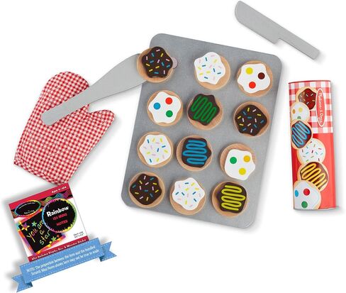 Melissa & Doug Slice & Bake Cookies Set - Play Food Set Bundle with 1 Theme Compatible M&D Scratch Fun Mini-Pad (04074) in Saudi Arabia