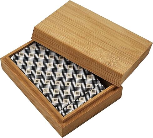 بطاقات اللعب حامل الصندوق صندوق تخزين من الألومنيوم مصنوع يدويًا علبة خشبية حامل الصندوق من الخيزران لأوراق لعب البوكر in Kuwait