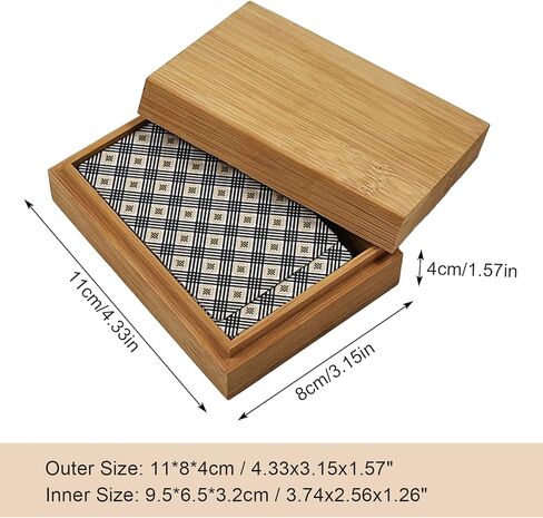 بطاقات اللعب حامل الصندوق صندوق تخزين من الألومنيوم مصنوع يدويًا علبة خشبية حامل الصندوق من الخيزران لأوراق لعب البوكر in Kuwait