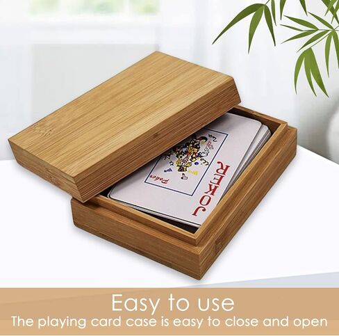 بطاقات اللعب حامل الصندوق صندوق تخزين من الألومنيوم مصنوع يدويًا علبة خشبية حامل الصندوق من الخيزران لأوراق لعب البوكر in Kuwait