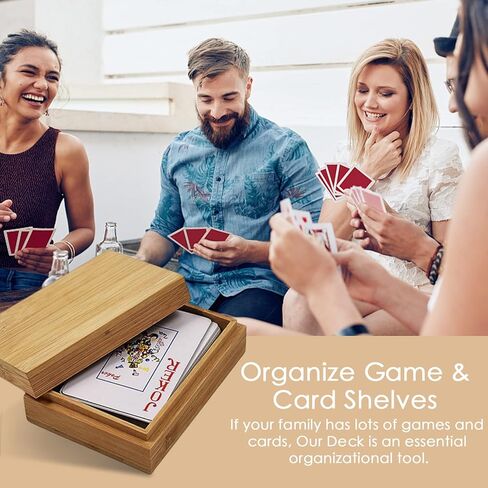 بطاقات اللعب حامل الصندوق صندوق تخزين من الألومنيوم مصنوع يدويًا علبة خشبية حامل الصندوق من الخيزران لأوراق لعب البوكر in Kuwait