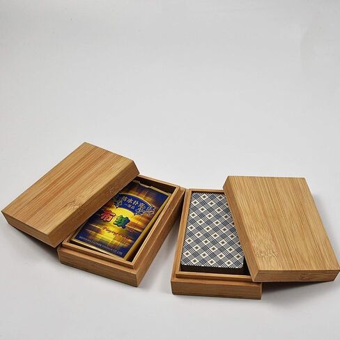 بطاقات اللعب حامل الصندوق صندوق تخزين من الألومنيوم مصنوع يدويًا علبة خشبية حامل الصندوق من الخيزران لأوراق لعب البوكر in Kuwait