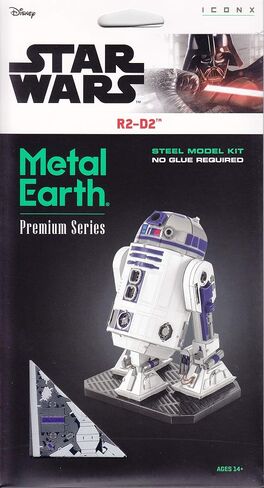 أحجية ميتال إيرث ثلاثية الأبعاد من سلسلة بريميوم R2-D2 - أحجية معدنية لحرب النجوم - مجموعات نماذج قابلة للبناء للبالغين مستوى التحدي 7.19 × 5.51 × 9.5 سم in Saudi Arabia
