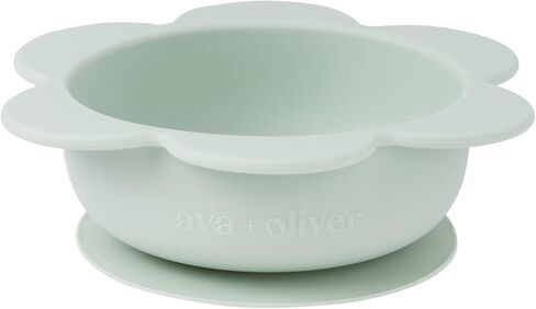 Silcone Flower Suction Bowl | BPA-Free Non-Slip Design (Mint) in Kuwait