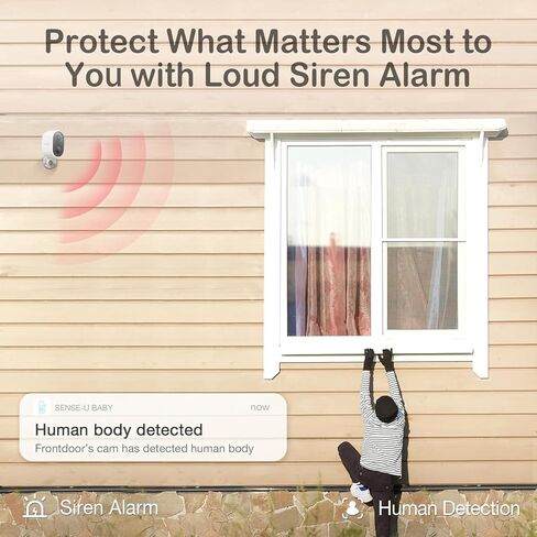 كاميرا مراقبة الأطفال الذكية Sense-U 2 للاستخدام الداخلي والخارجي، تعمل بالطاقة الشمسية مع عمر بطارية طويل، كشف حركة PIR، دقة 1080 بكسل عالية الدقة، صوت ثنائي الاتجاه، رؤية ليلية، مقاومة للطقس، بدون رسوم شهرية in Kuwait