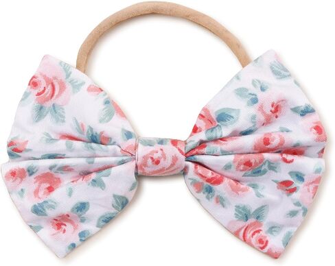 cherrboll Girl Headbands and Socks Set, 3Pcs Soft Floral Hairbands Knit Socks for Baby Newborn Infant Toddler Photography Props in Saudi Arabia