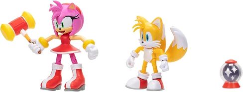 Sonic the Hedgehog Sonic 4" Action Figure 2 Pack - Modern Tails & Modern Amy in Saudi Arabia