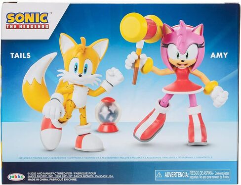Sonic the Hedgehog Sonic 4" Action Figure 2 Pack - Modern Tails & Modern Amy in Saudi Arabia