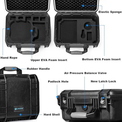 حافظة صلبة مقاومة للماء من Lekufee متوافقة مع DJI Avata Pro Combo/DJI Goggles Integra/DJI Goggles 2/DJI RC Motion 2 والمزيد من ملحقات طائرات DJI Avata Drone (الجراب فقط) in Kuwait