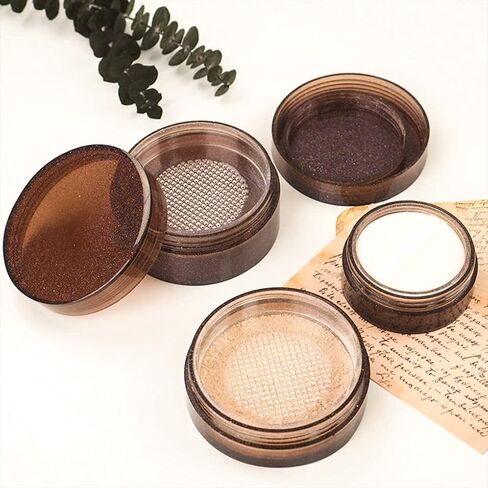 FineInno Resin Jar Molds Silicone, Loose Powder Container Mold with Sifter Lids, Storage Box Epoxy Resin Molds for DIY Cosmetic Case Home Travel (10g) in Saudi Arabia