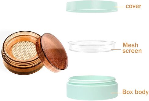 FineInno Resin Jar Molds Silicone, Loose Powder Container Mold with Sifter Lids, Storage Box Epoxy Resin Molds for DIY Cosmetic Case Home Travel (10g) in Saudi Arabia