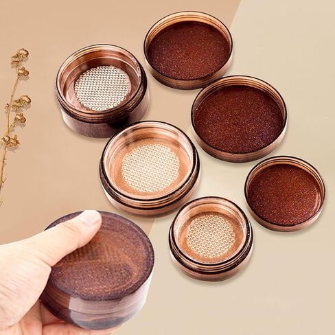 FineInno Resin Jar Molds Silicone, Loose Powder Container Mold with Sifter Lids, Storage Box Epoxy Resin Molds for DIY Cosmetic Case Home Travel (10g) in Saudi Arabia