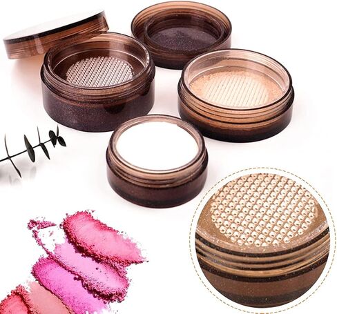 FineInno Resin Jar Molds Silicone, Loose Powder Container Mold with Sifter Lids, Storage Box Epoxy Resin Molds for DIY Cosmetic Case Home Travel (10g) in Saudi Arabia