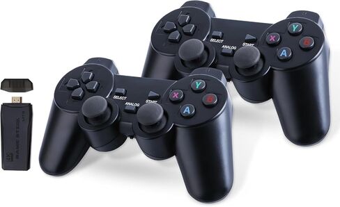Retro Game Stick، Nostalgia Stick Game، أكثر من 13000 لعبة و9 محاكيات مدمجة، توصيل وتشغيل وحدات تحكم لاسلكية لألعاب الفيديو in Saudi Arabia