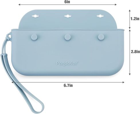 PandaEar 3 Pack Silicone Baby Cutlery Holder Bags, Reusable Portable Flatware Box Tableware Organizer Storage Case for Baby Toddler Children Utensil Spoon Fork Chopsticks in Saudi Arabia
