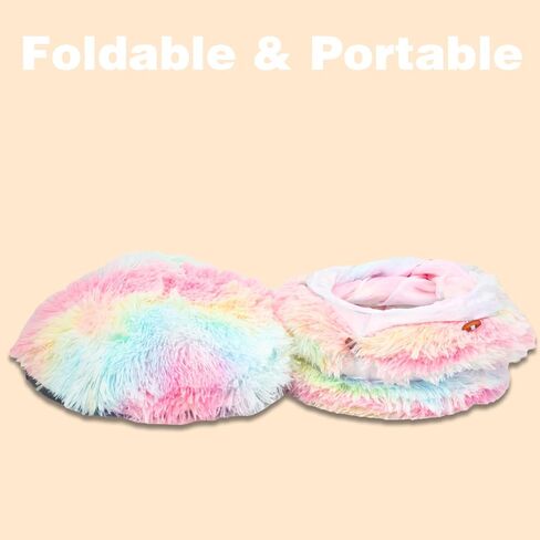 HANDYAY Cat Tunnel Bed, Pop Up Cat Tunnel with Central Mat, Plush Cat Play Tunnels for Indoor Cats with Fluffy Ball, Multifunctional Cat Toys in Saudi Arabia