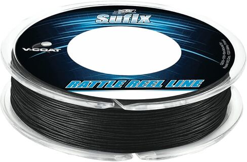 Sufix 50 Yard Rattle Reel V-Coat Fishing Line - Black in Saudi Arabia