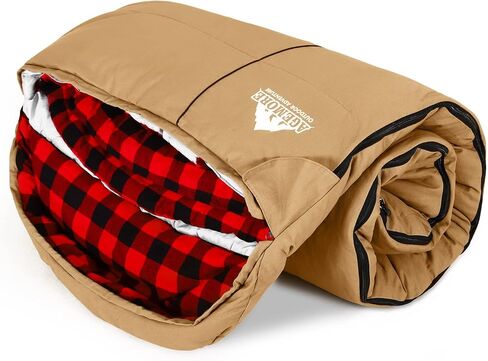 0 Degree Canvas Sleeping Bag for Adults Camping, Removable Liner in Kuwait