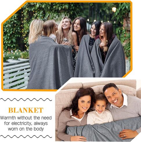 Taiyin 8 Pcs 79" x 59" Military Wool Blanket Camping Blanket for Sleeping Washable Warm Thick for Cold Weather Sporting Events Everyday Use Outdoors Survival Kits in Winter 2.43 Lbs Grey in Saudi Arabia