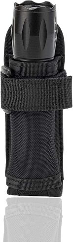 Flashlight Holder,Open Top Tactical Flashlight Pouch Holster, Nylon Pouch Duty Belt Clip Tactical Torch Carry Case with 360 Degree Carabiner Reel Clip in Saudi Arabia