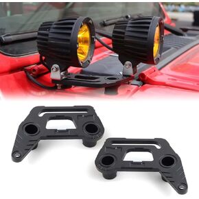 SKTYANTS Cowl Mount Dual Light Bracket Light Mounting Brackets A-Pillar Cube Light Pods Mounting Bracket Compatible with Wrangler 2018-2022 JL/JLU 2020 2021 2022 Gladiator (Not fit for JK/JKU)